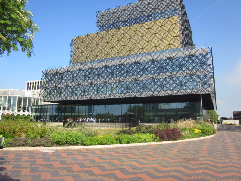 Iconic new library and paving
