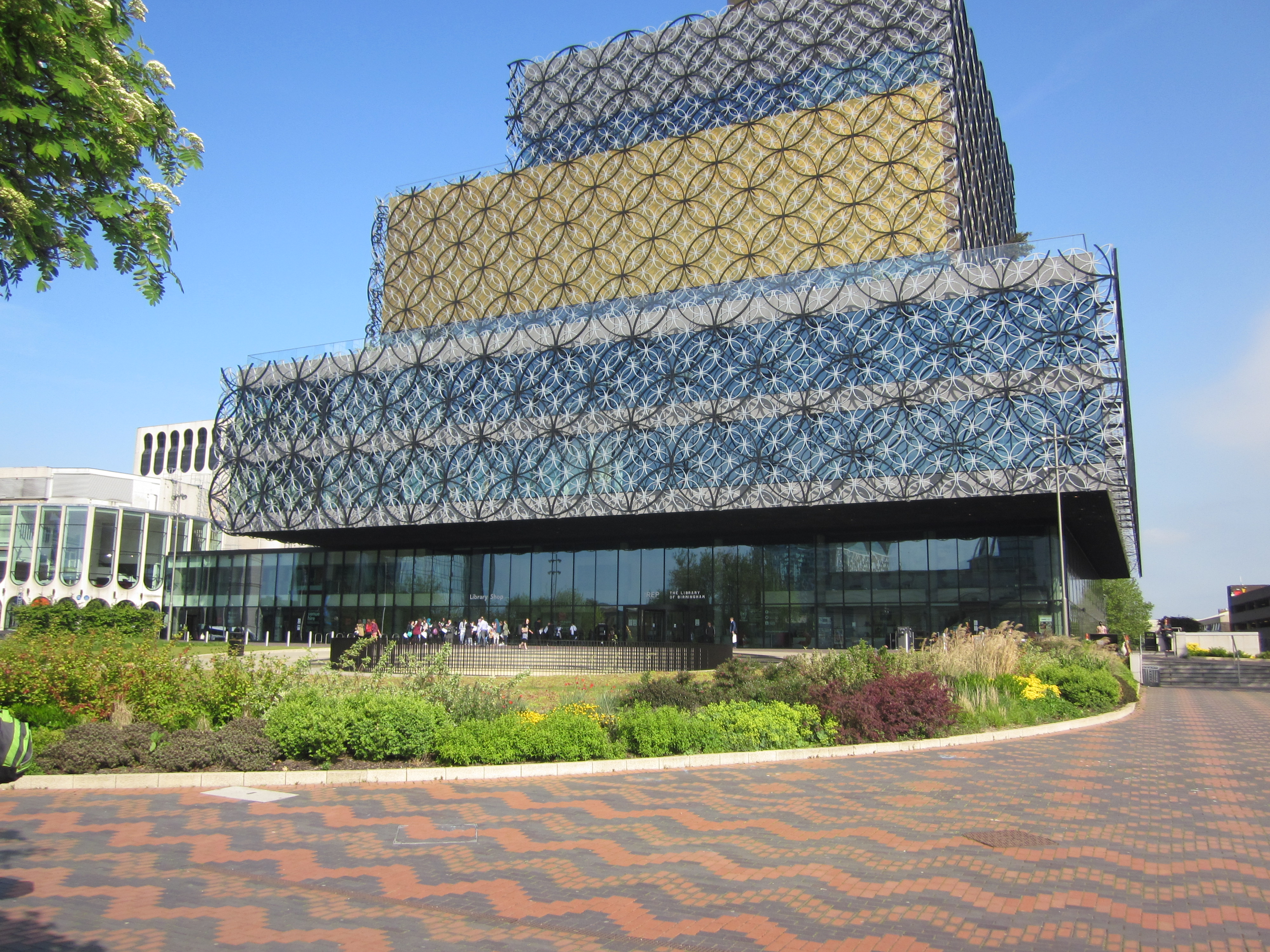 Iconic new library and paving