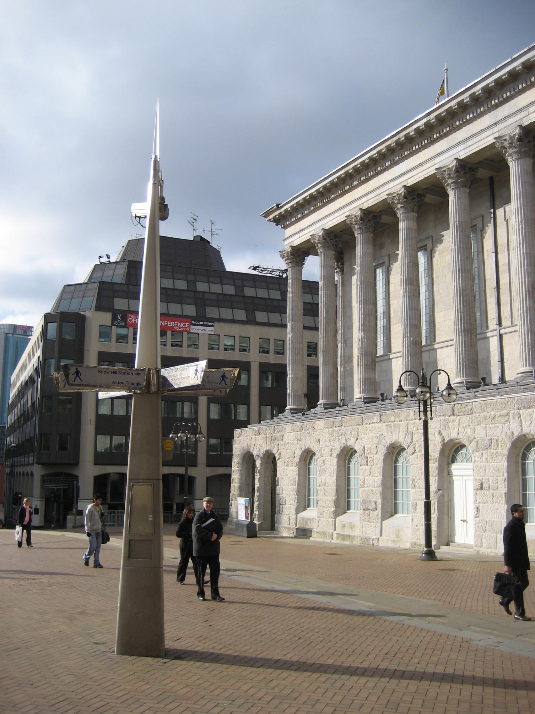 The old Town Hall and a new sign