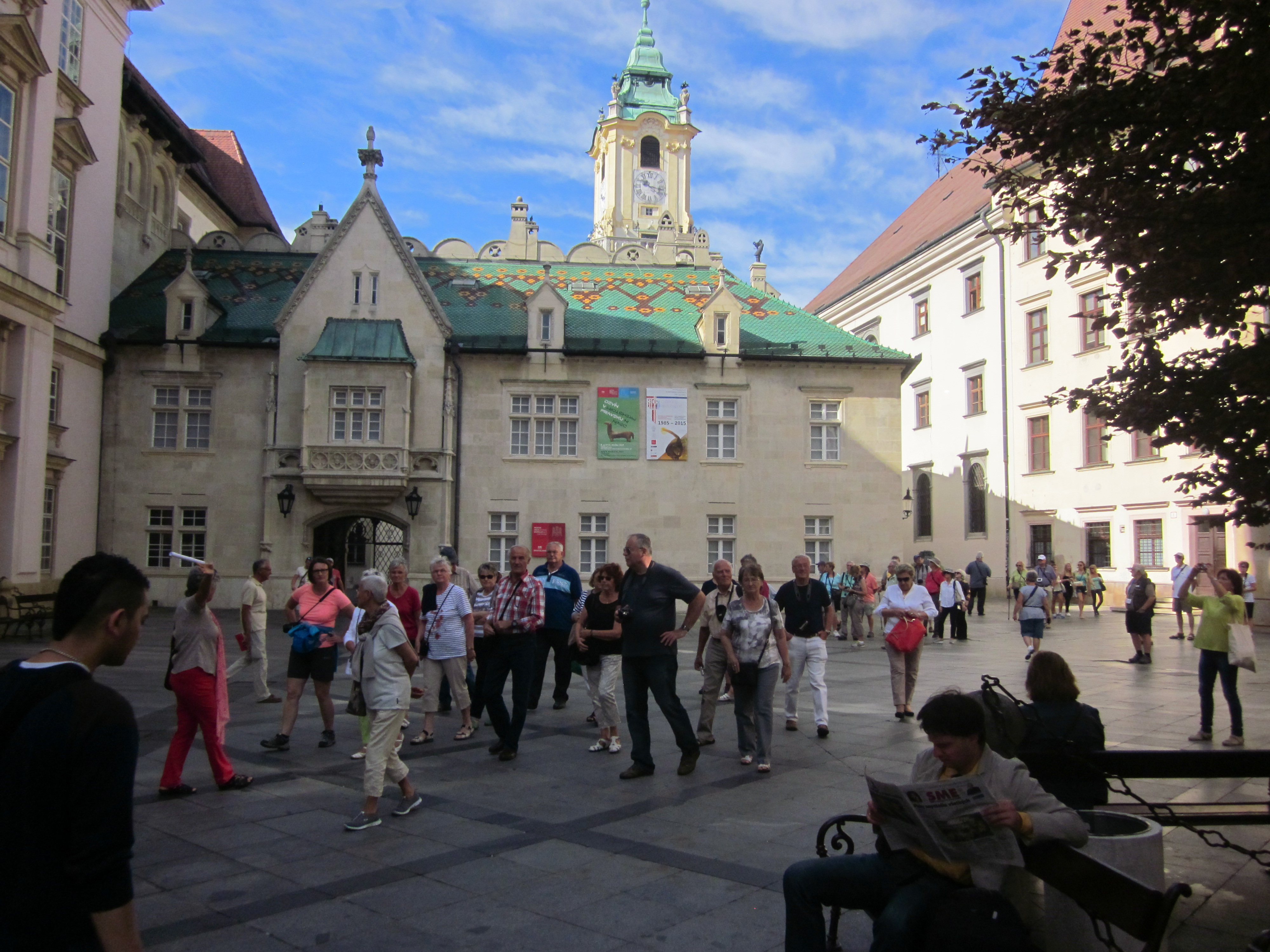 Historic square outside the Town Hall, Bratislava