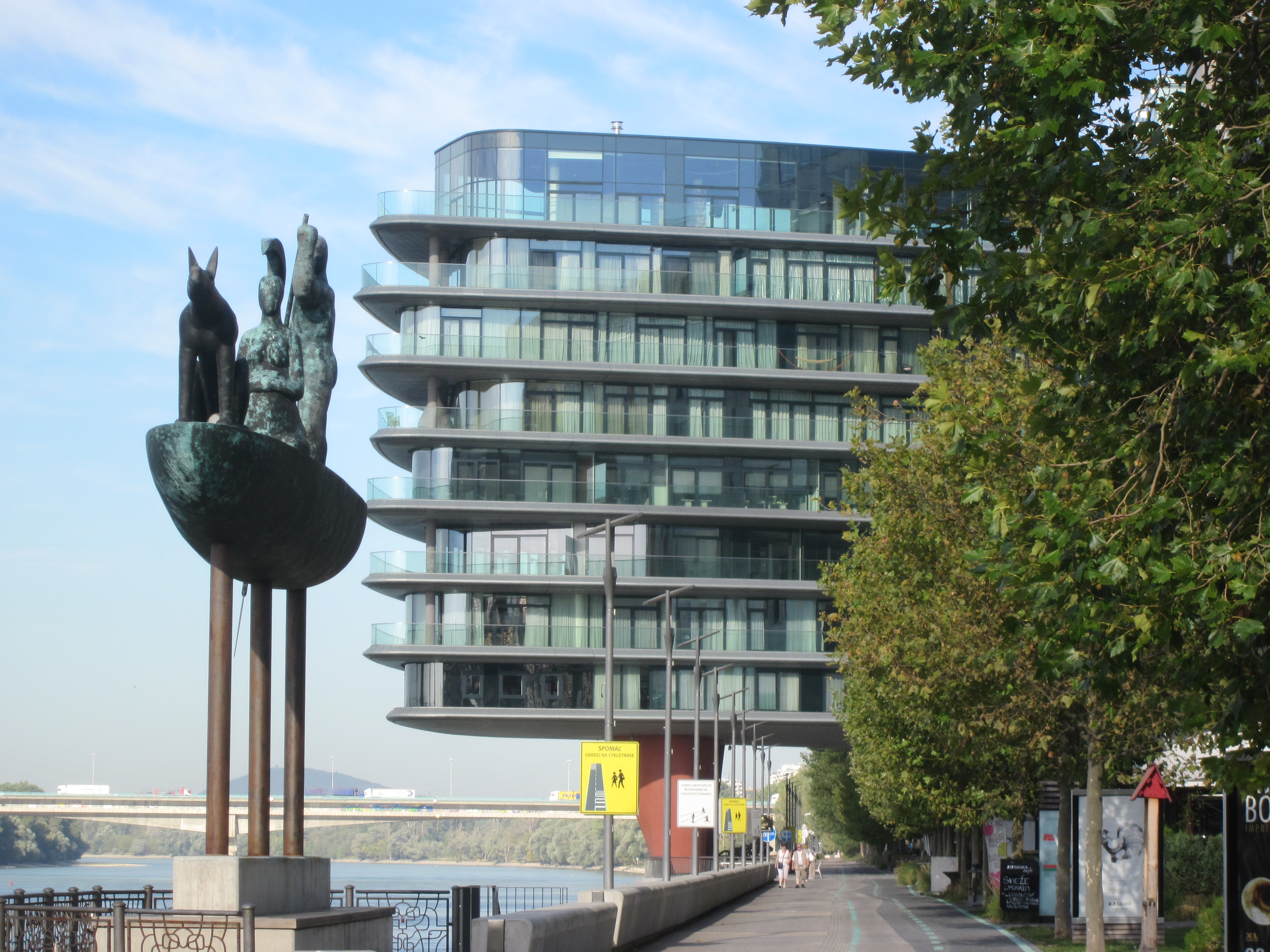 Striking riverside development in Bratislava