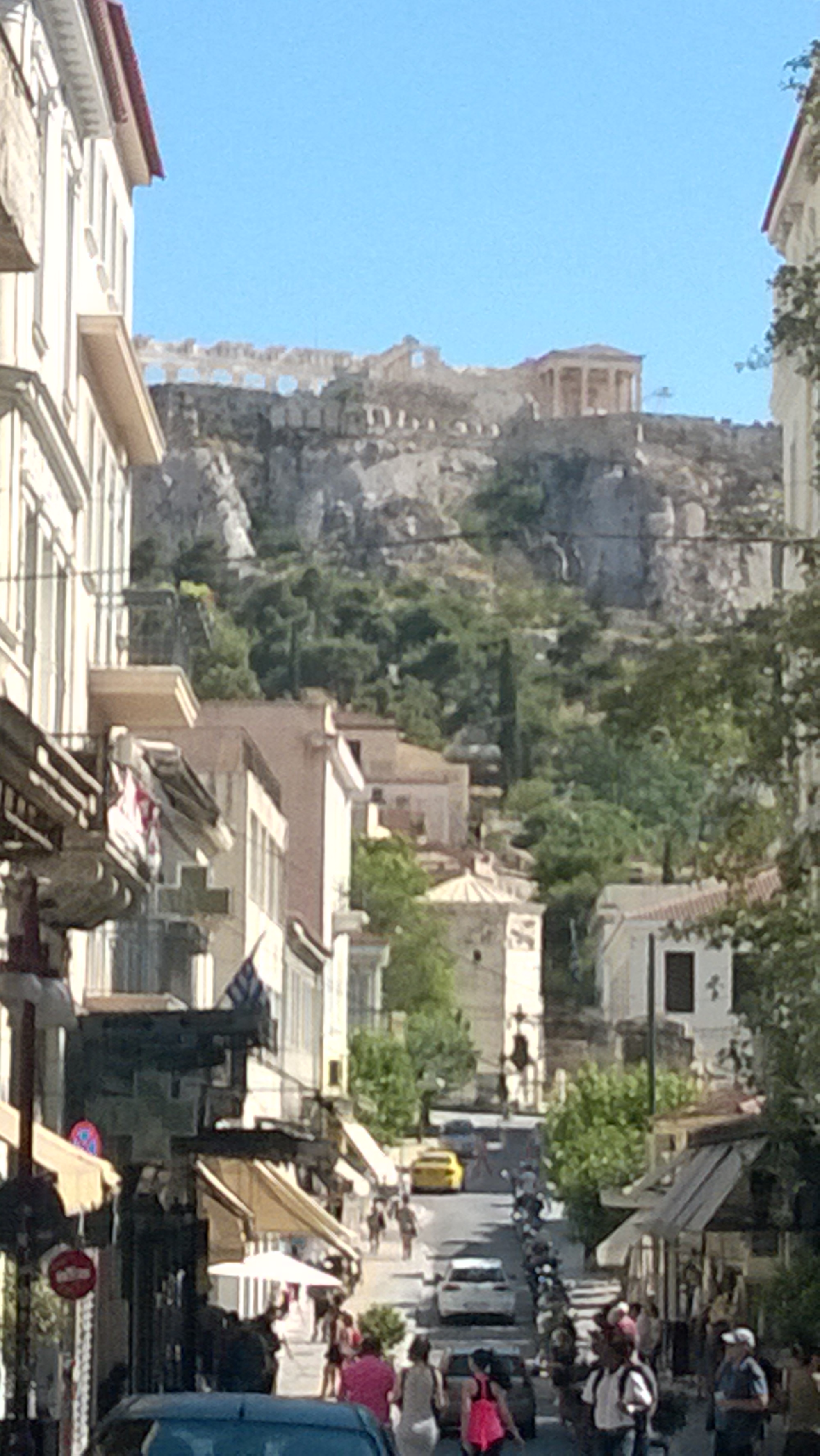 Acropolis from an Athen side street