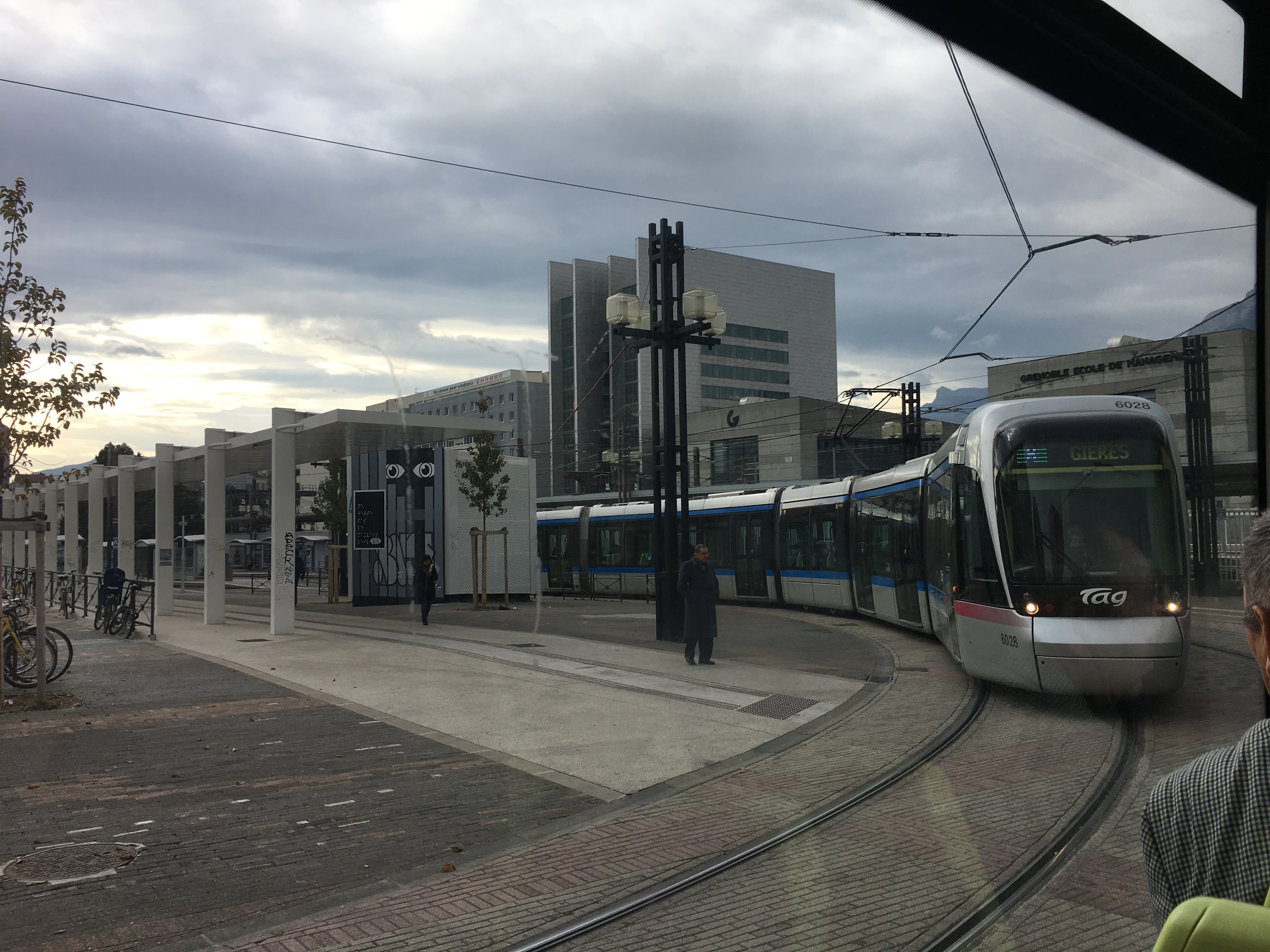 3. Trams conect Grenoble Station with the city