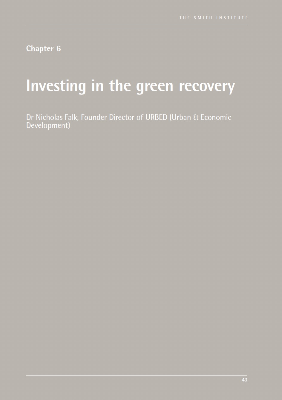 Investing in the Green Recovery