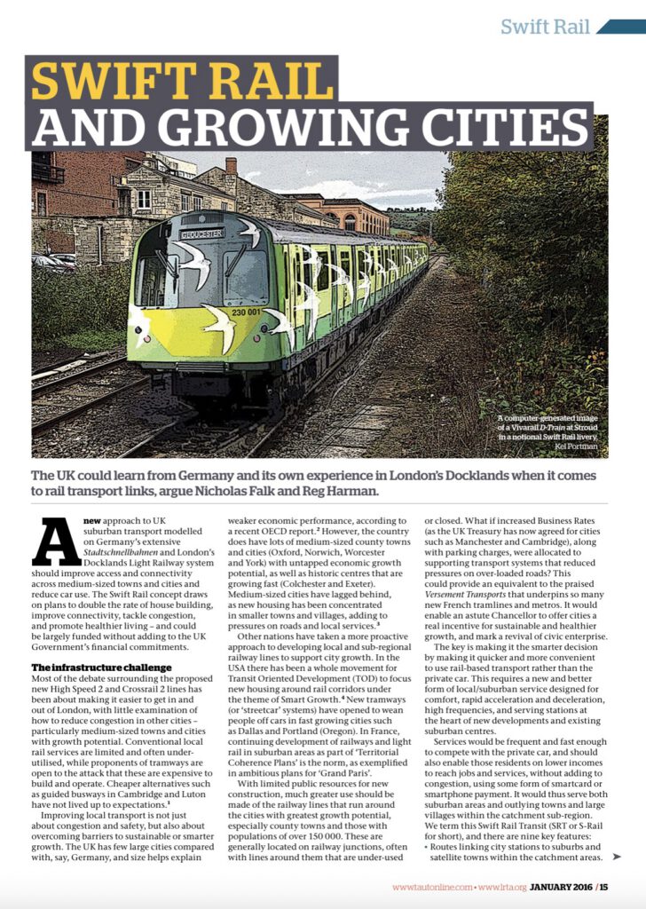 Swift Rail and Growing Cities